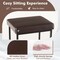 Costway 30" Barstools Set of 2 Upholstered Bar Height Chairs PU Leather w/Footrest Brown/Black/Grey